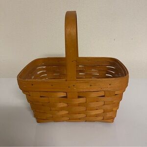 Vintage 1997s The Longaberger Warm Brown Handwoven Market Basket signed